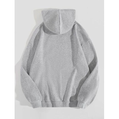 EZwear Solid Kangaroo Pocket Drawstring Thermal Hoodie - Choose Your Size