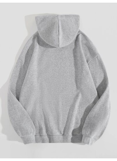 EZwear Solid Kangaroo Pocket Drawstring Thermal Hoodie - Choose Your Size