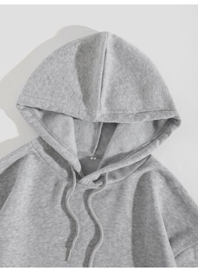 EZwear Solid Kangaroo Pocket Drawstring Thermal Hoodie - Choose Your Size