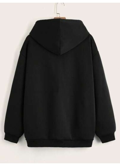 Solid Zip Up Drawstring Hoodie - Choose Your Size