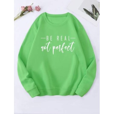 EZwear Slogan Graphic Thermal Lined Pullover - Choose Your Size