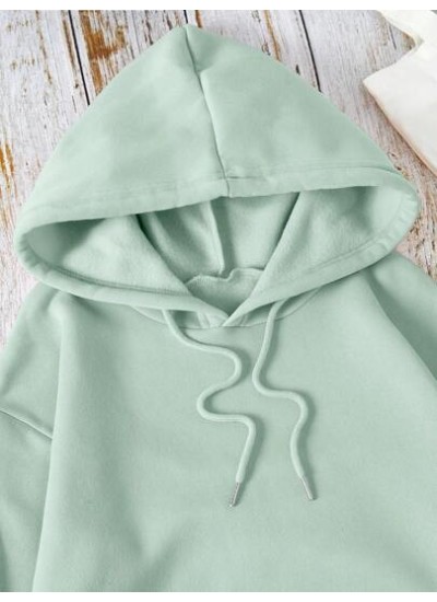 EZwear Solid Kangaroo Pocket Drawstring Thermal Lined Hoodie - Choose Your Size