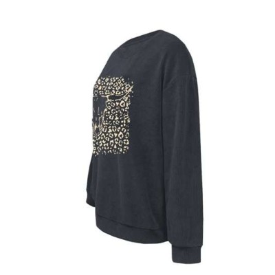 EZwear Pattern Printed Round Neck Sweatshirt - Choose Your Size