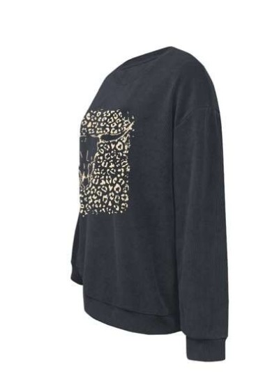 EZwear Pattern Printed Round Neck Sweatshirt - Choose Your Size