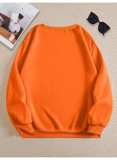 EZwear Women.s Letter Print Round Neck Sweatshirt - Choose Your Size