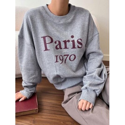 Letter Graphic Drop Shoulder Sweatshirt - Choose Your Size