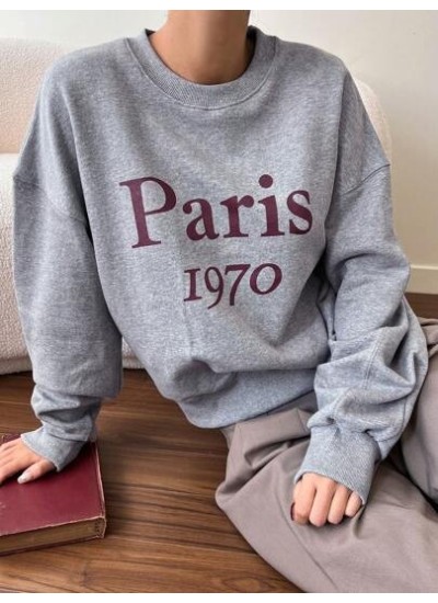 Letter Graphic Drop Shoulder Sweatshirt - Choose Your Size