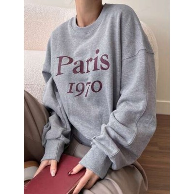 Letter Graphic Drop Shoulder Sweatshirt - Choose Your Size