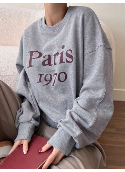 Letter Graphic Drop Shoulder Sweatshirt - Choose Your Size