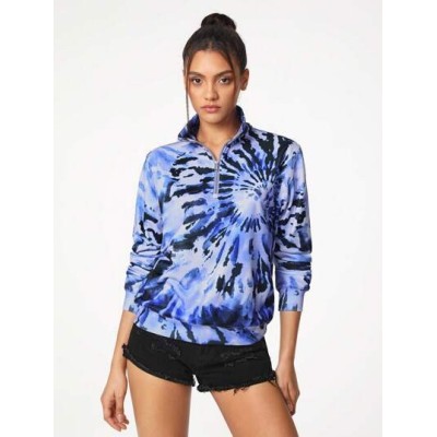 thegypsygoddess High Neck Regular Fit Tie Dye Printed Sweatshirt - Choose Your S