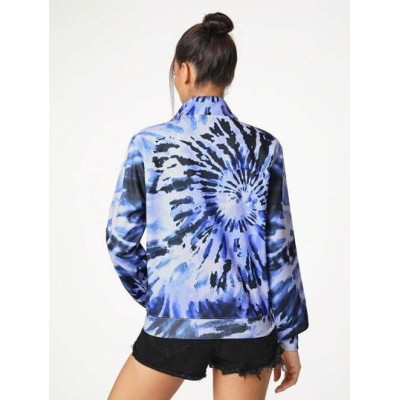 thegypsygoddess High Neck Regular Fit Tie Dye Printed Sweatshirt - Choose Your S