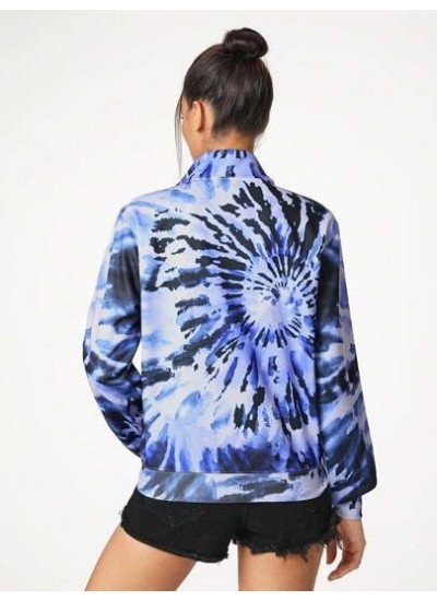 thegypsygoddess High Neck Regular Fit Tie Dye Printed Sweatshirt - Choose Your S