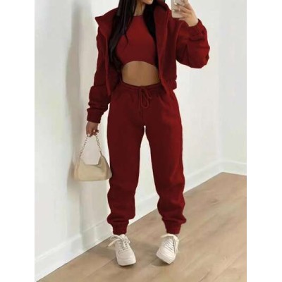 Slayr Solid Color Hooded Casual Set - Choose Your Size