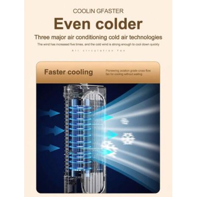 Rechargeable Multifunctional Desktop Oscillating Head Vertical Tower Fan Cooler