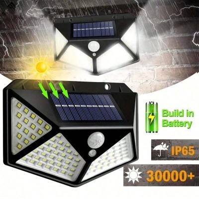 Solar Outdoor Lights With Motion Sensor, 3 Heads Security Lights Solar Powered,