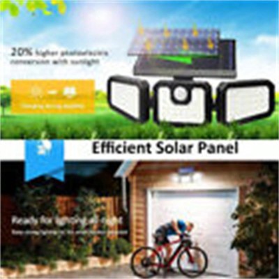 Solar Outdoor Lights With Motion Sensor, 3 Heads Security Lights Solar Powered,