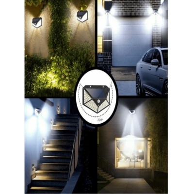 100LED solar four sided luminous courtyard light, high-power, energy-saving, con