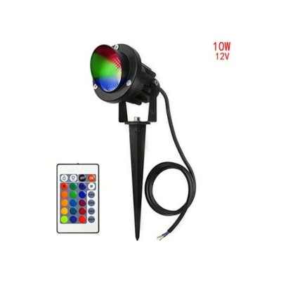 10W RGB LED COB Landscape Lamp Waterproof Garden Walkway Lawn Spike Spot Light