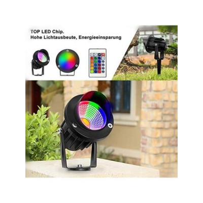 10W RGB LED COB Landscape Lamp Waterproof Garden Walkway Lawn Spike Spot Light