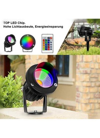 10W RGB LED COB Landscape Lamp Waterproof Garden Walkway Lawn Spike Spot Light