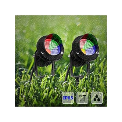 10W RGB LED COB Landscape Lamp Waterproof Garden Walkway Lawn Spike Spot Light