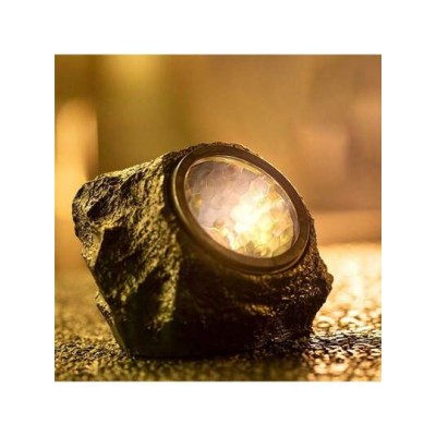 Solar Powered Stone Lamp, Outdoor Waterproof Landscape Lighting Garden Lawn Deco