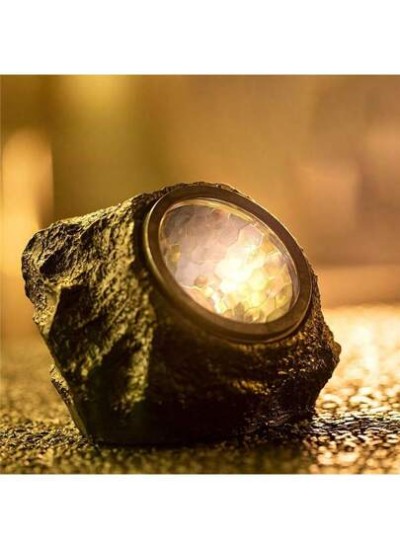 Solar Powered Stone Lamp, Outdoor Waterproof Landscape Lighting Garden Lawn Deco