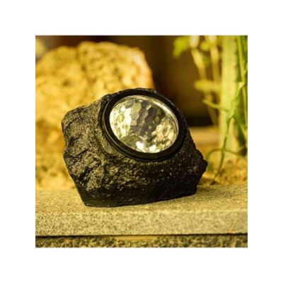 Solar Powered Stone Lamp, Outdoor Waterproof Landscape Lighting Garden Lawn Deco