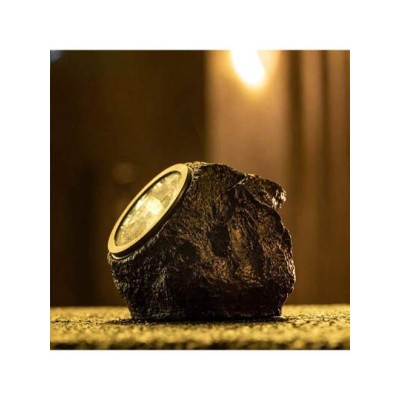 Solar Powered Stone Lamp, Outdoor Waterproof Landscape Lighting Garden Lawn Deco