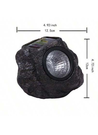 Solar Powered Stone Lamp, Outdoor Waterproof Landscape Lighting Garden Lawn Deco