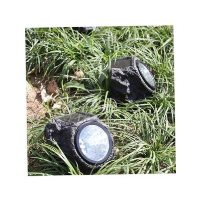 Solar Powered Stone Lamp, Outdoor Waterproof Landscape Lighting Garden Lawn Deco