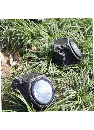 Solar Powered Stone Lamp, Outdoor Waterproof Landscape Lighting Garden Lawn Deco