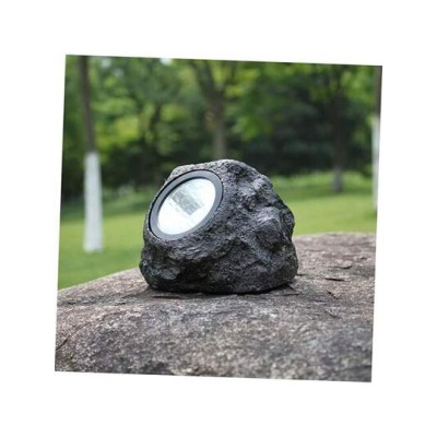 Solar Powered Stone Lamp, Outdoor Waterproof Landscape Lighting Garden Lawn Deco