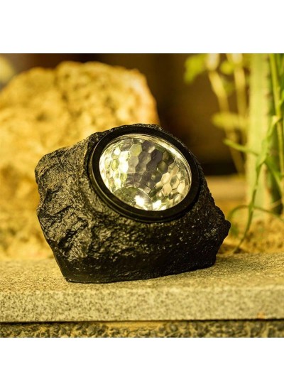 Solar Powered Stone Lamp, Outdoor Waterproof Landscape Lighting Garden Lawn Deco