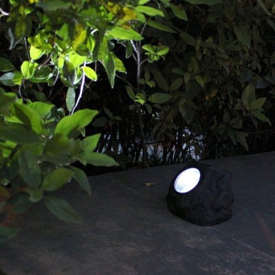 Solar Powered Stone Lamp, Outdoor Waterproof Landscape Lighting Garden Lawn Deco