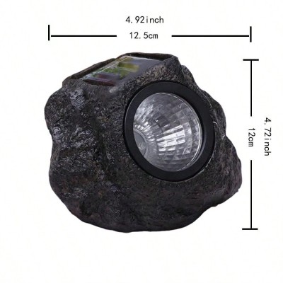 Solar Powered Stone Lamp, Outdoor Waterproof Landscape Lighting Garden Lawn Deco