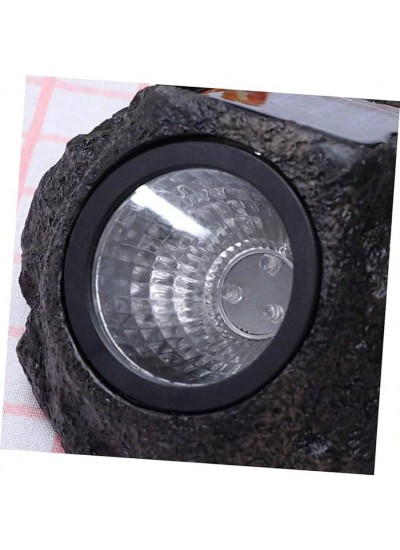 Solar Powered Stone Lamp, Outdoor Waterproof Landscape Lighting Garden Lawn Deco