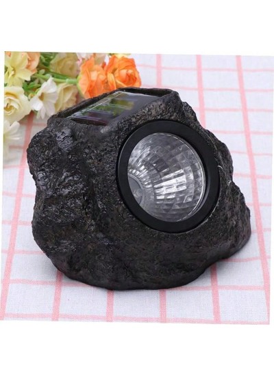 Solar Powered Stone Lamp, Outdoor Waterproof Landscape Lighting Garden Lawn Deco