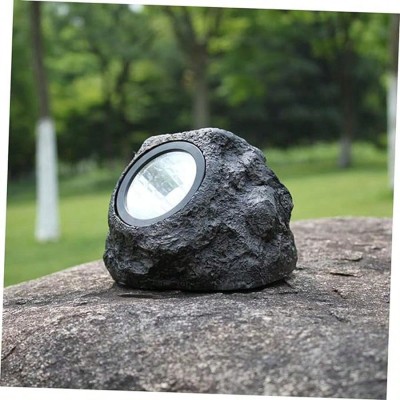 Solar Powered Stone Lamp, Outdoor Waterproof Landscape Lighting Garden Lawn Deco