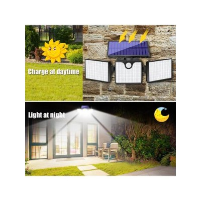 1pc 266 LED 2200LM Adjustable Outdoor LED Sun Motion Sensor Light