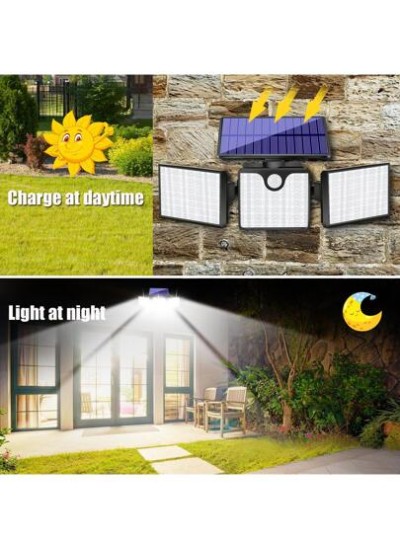 1pc 266 LED 2200LM Adjustable Outdoor LED Sun Motion Sensor Light