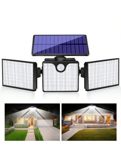 1pc 266 LED 2200LM Adjustable Outdoor LED Sun Motion Sensor Light