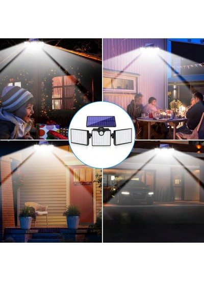 1pc 266 LED 2200LM Adjustable Outdoor LED Sun Motion Sensor Light