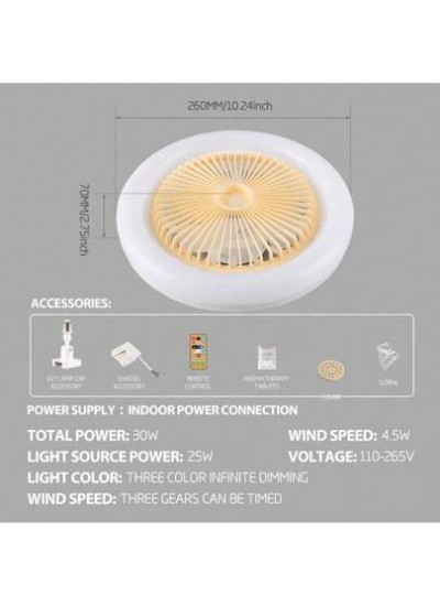 1pc Ceiling Fan Light, E27 Screw Mouth Installation, Directly Connected To The C