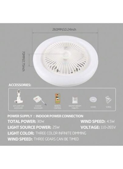 1pc Ceiling Fan Light, E27 Screw Mouth Installation, Directly Connected To The C